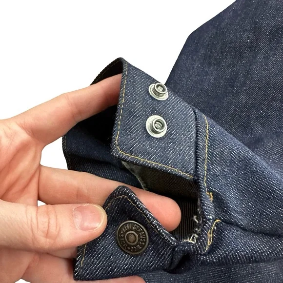 VTG 70s Levi’s Embroidered Tiger Denim Trucker Jacket Floral Patch Small RARE - Picture 8 of 16